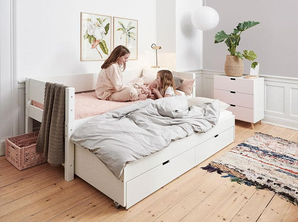 Bed with deals pull out storage